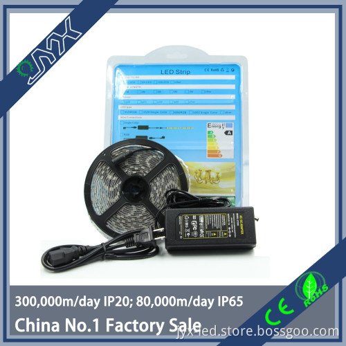 high quality 12v/24v 5050 led strip kit warm white for cabinet 5m300leds strip+power supply with UK plug